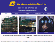 Tablet Screenshot of cityandurbanscaffolding.co.uk